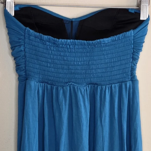 Soma | Blue Strapless Sweetheart Neckline Dress Size XS - Picture 4 of 6